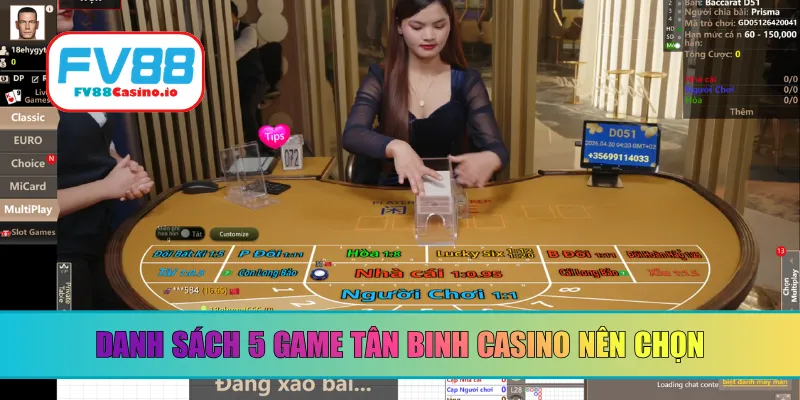 Danh sách 5 game tân binh casino nên chọn